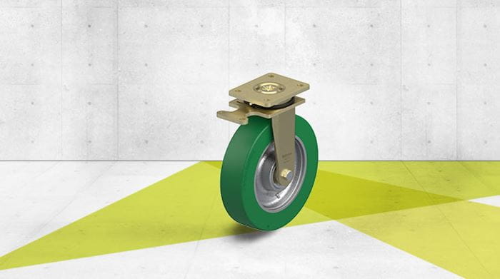 Länkhjul utan utliggning för styrning på fyra hjul
