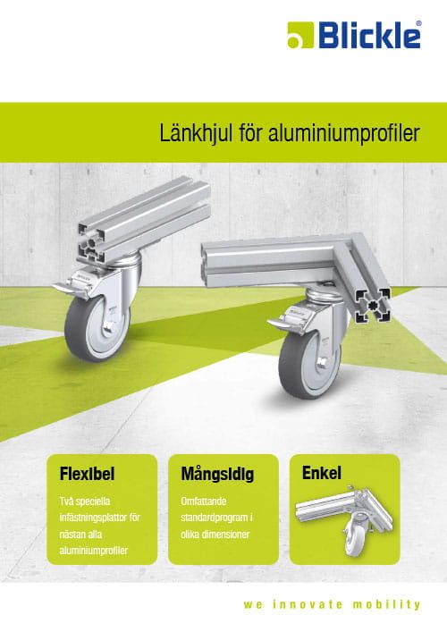 Länkhjul för aluminiumprofiler